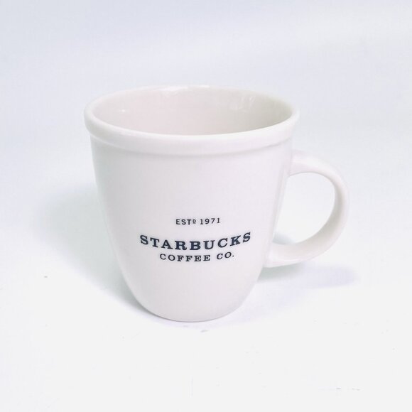 Vintage 2002 Starbucks Barista Demi Mug 6 oz White Mini Espresso Cup EST 1971 - Picture 1 of 4